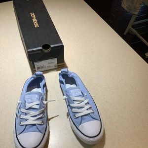 Baby Blue Converse Slip on Sneakers
